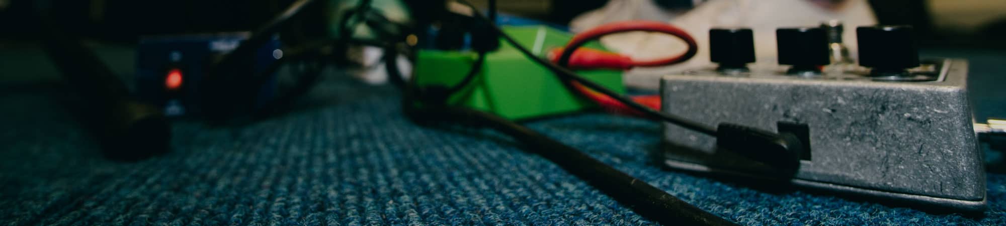 Music equipment set up at recording studio in Wrexham